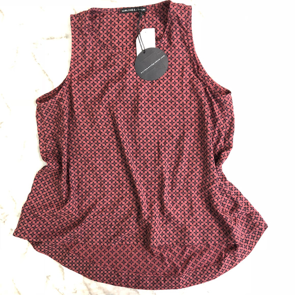 Harlowe & Graham Sleeveless Geo Printed Blouse - Picture 3 of 7